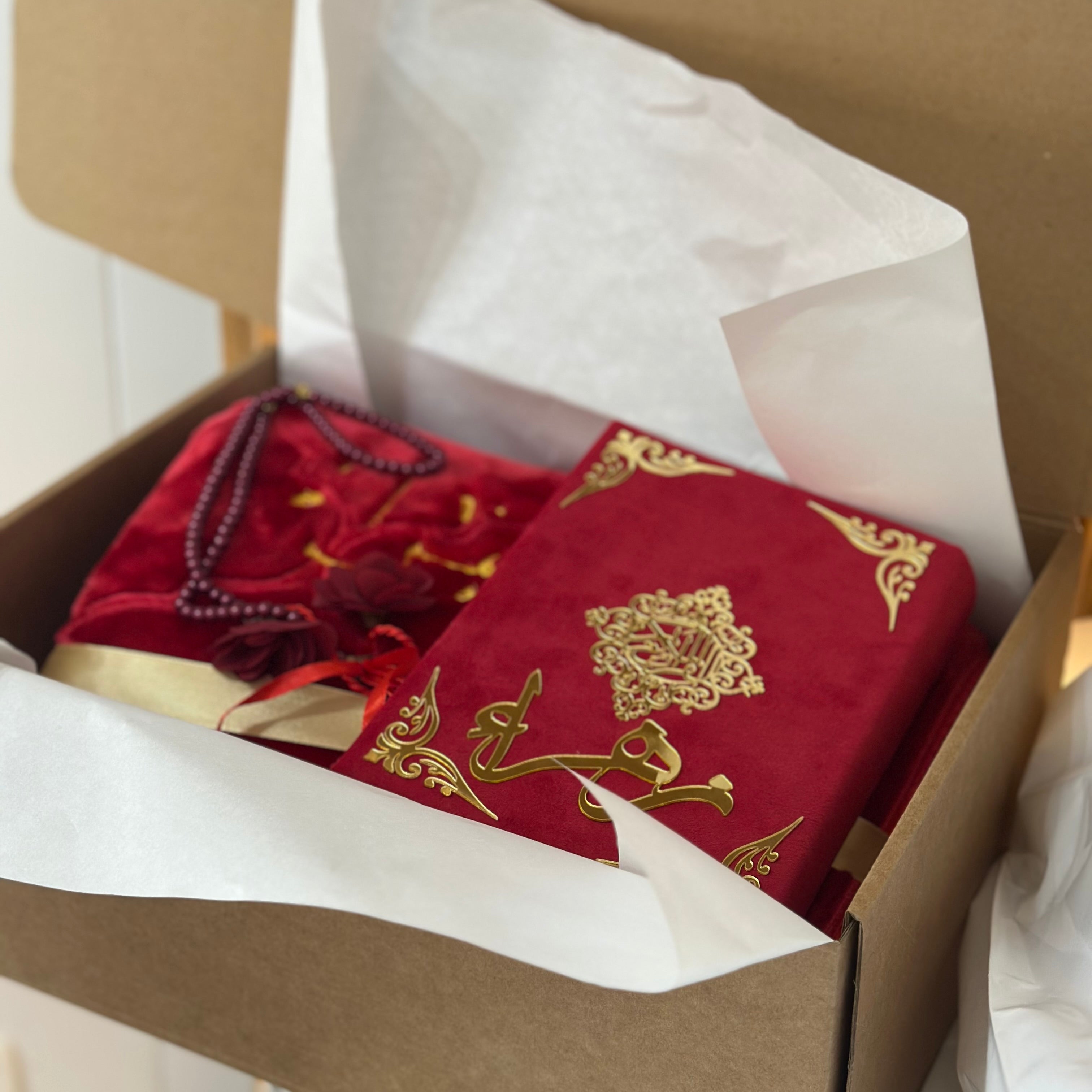 📿 Islamic Gift Set – Red Edition