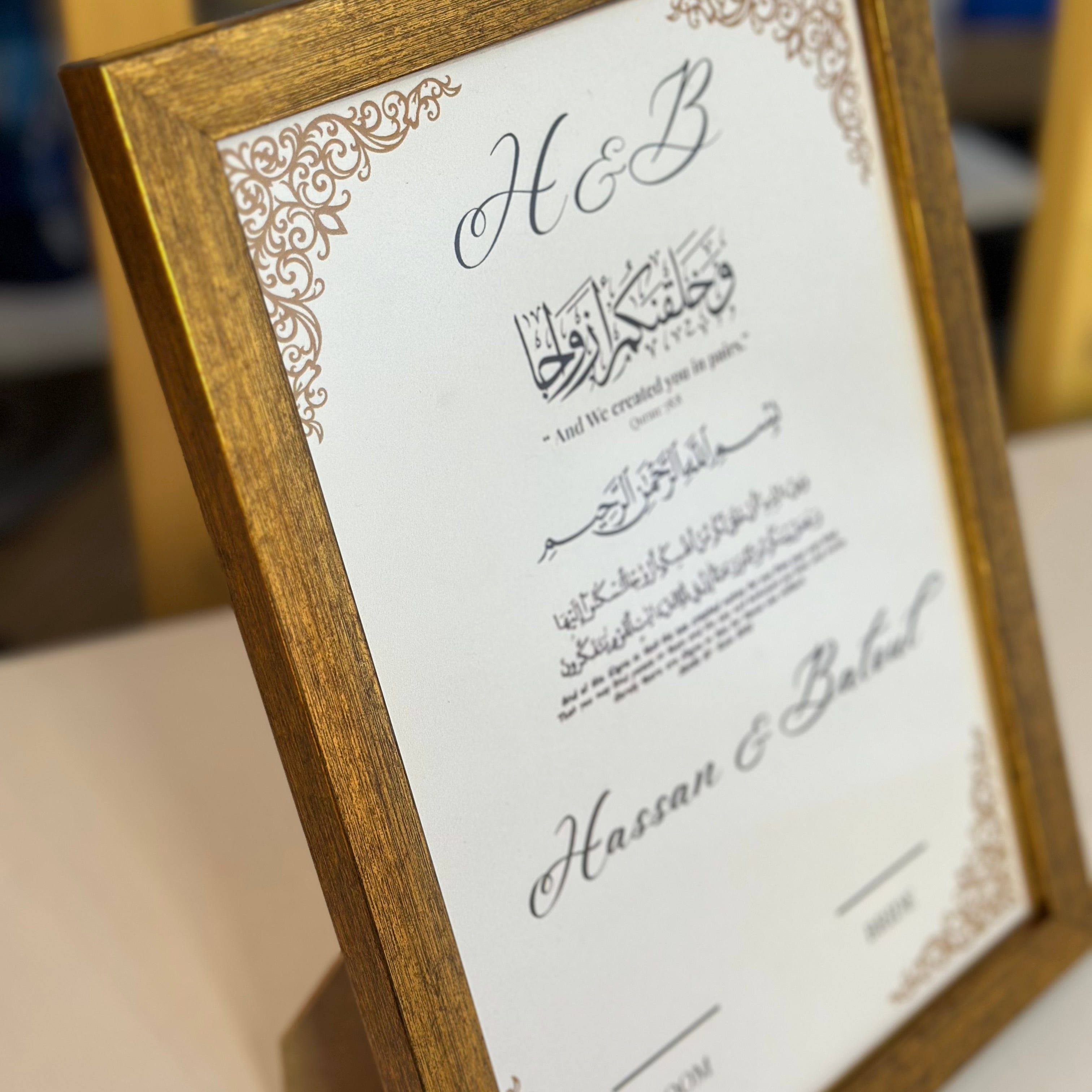 Wedding signature frame