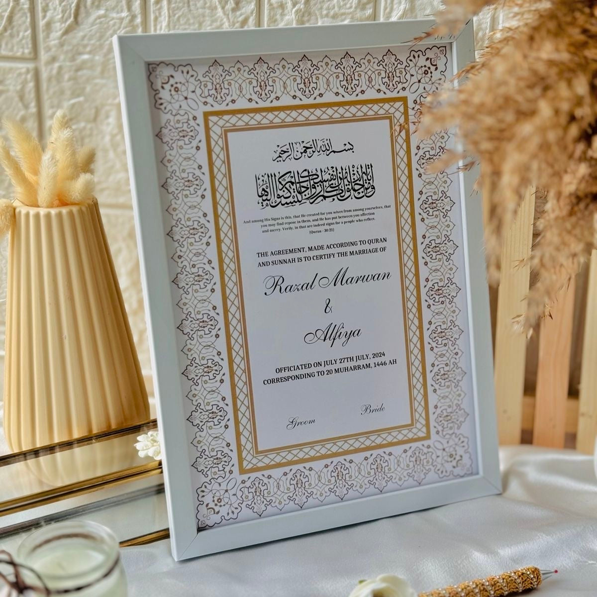 Wedding Signature Frame – White Edition