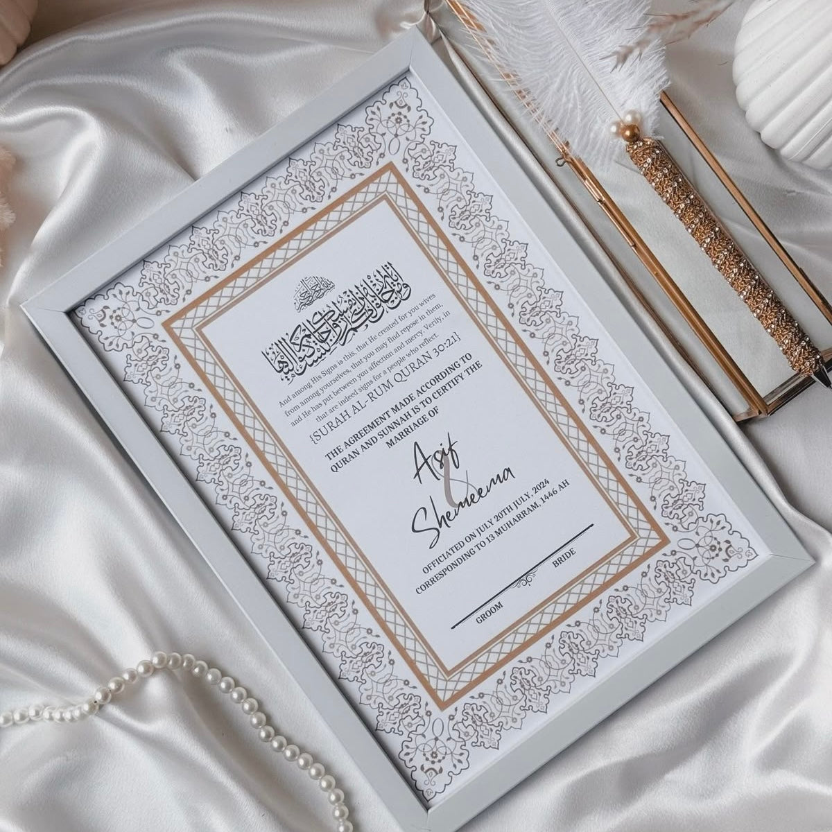 Wedding Signature Frame – White Edition