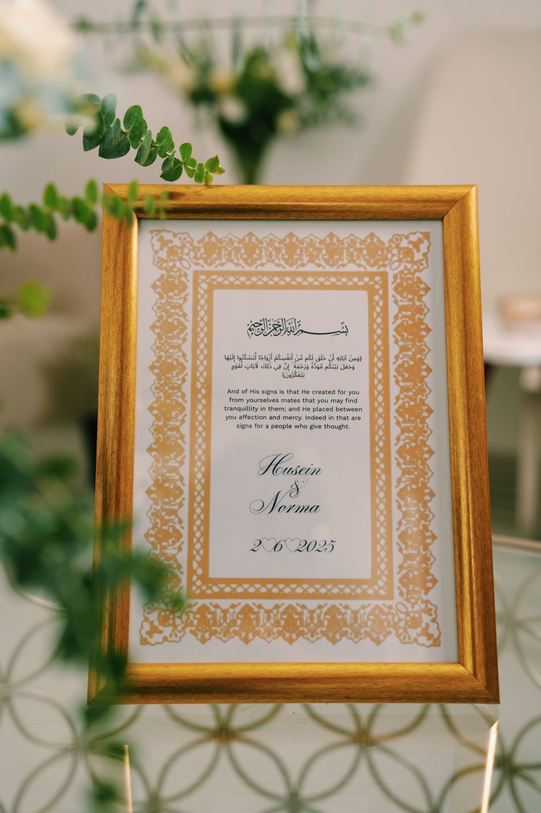 Golden frame